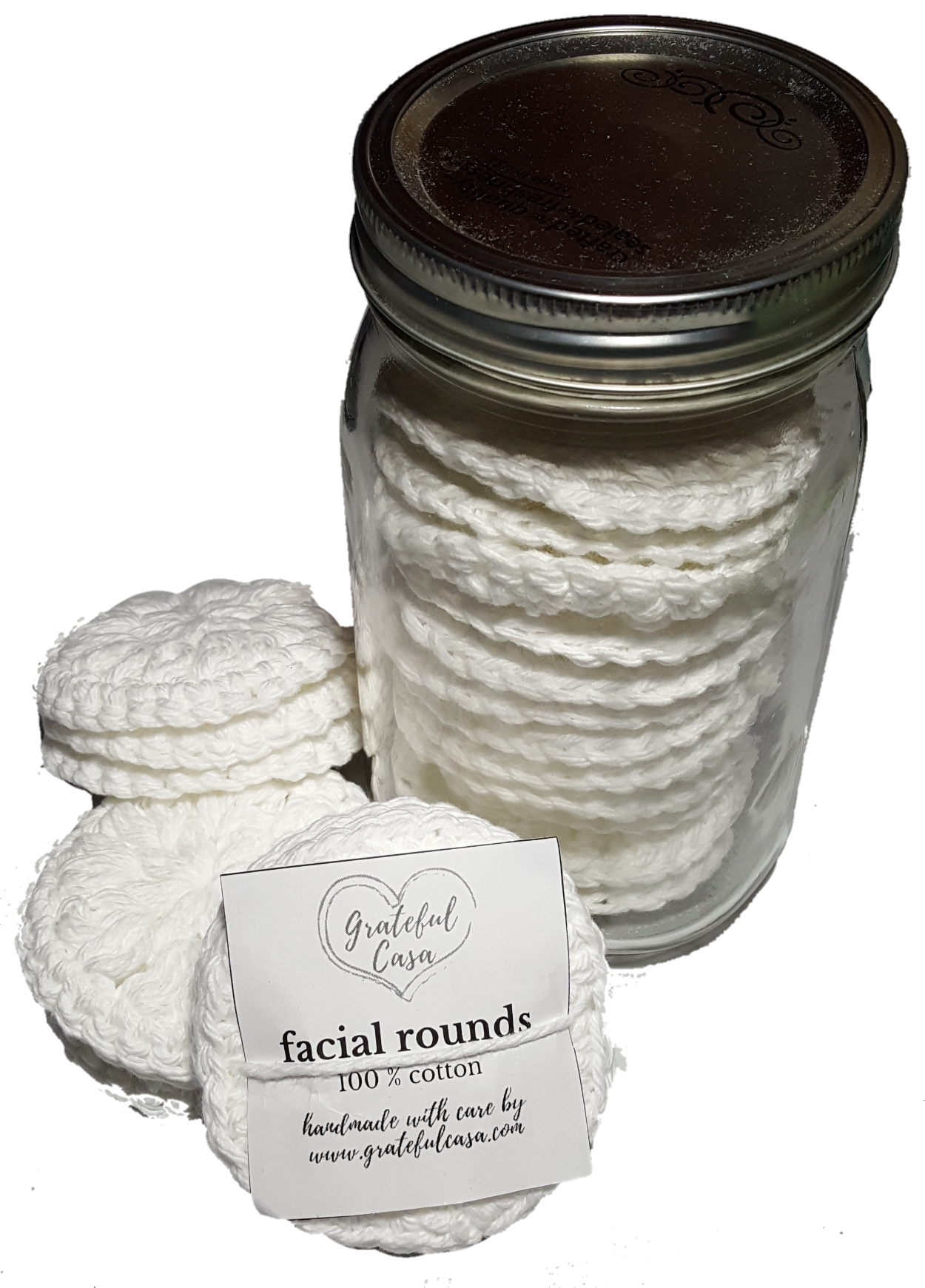 Crochet Facial Rounds - Grateful