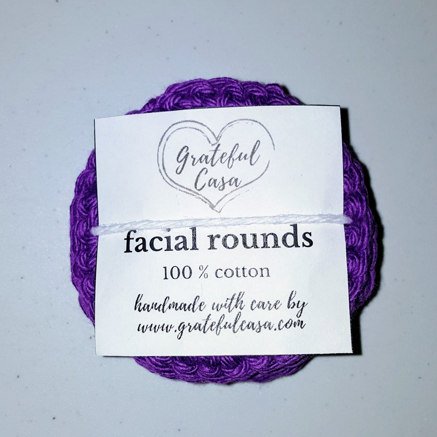 Crochet Facial Rounds - Deep Purple