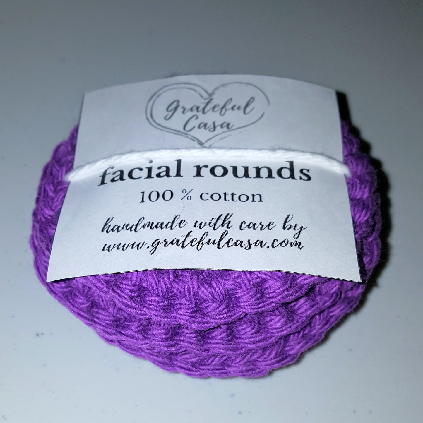 Crochet Facial Rounds - Deep Purple