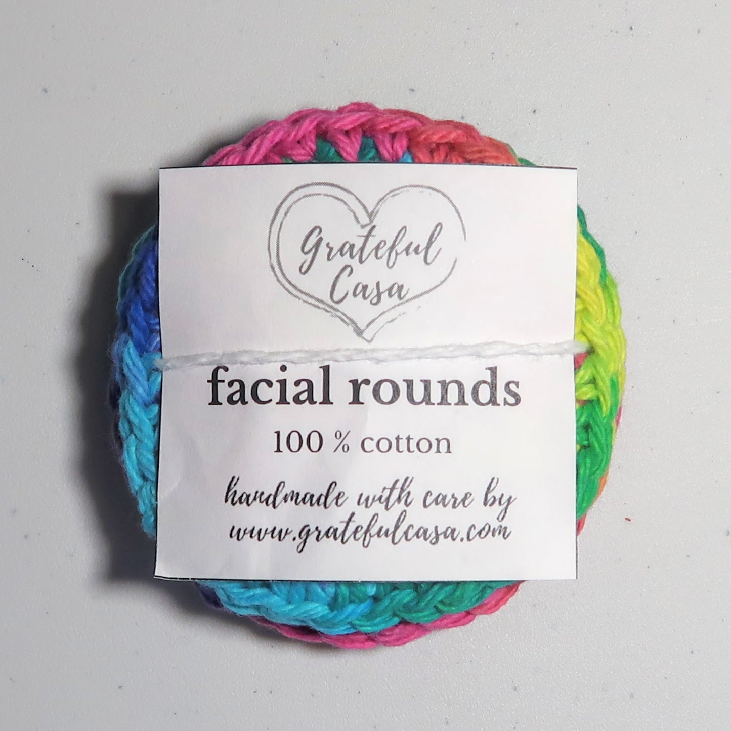 Crochet Facial Rounds - Grateful