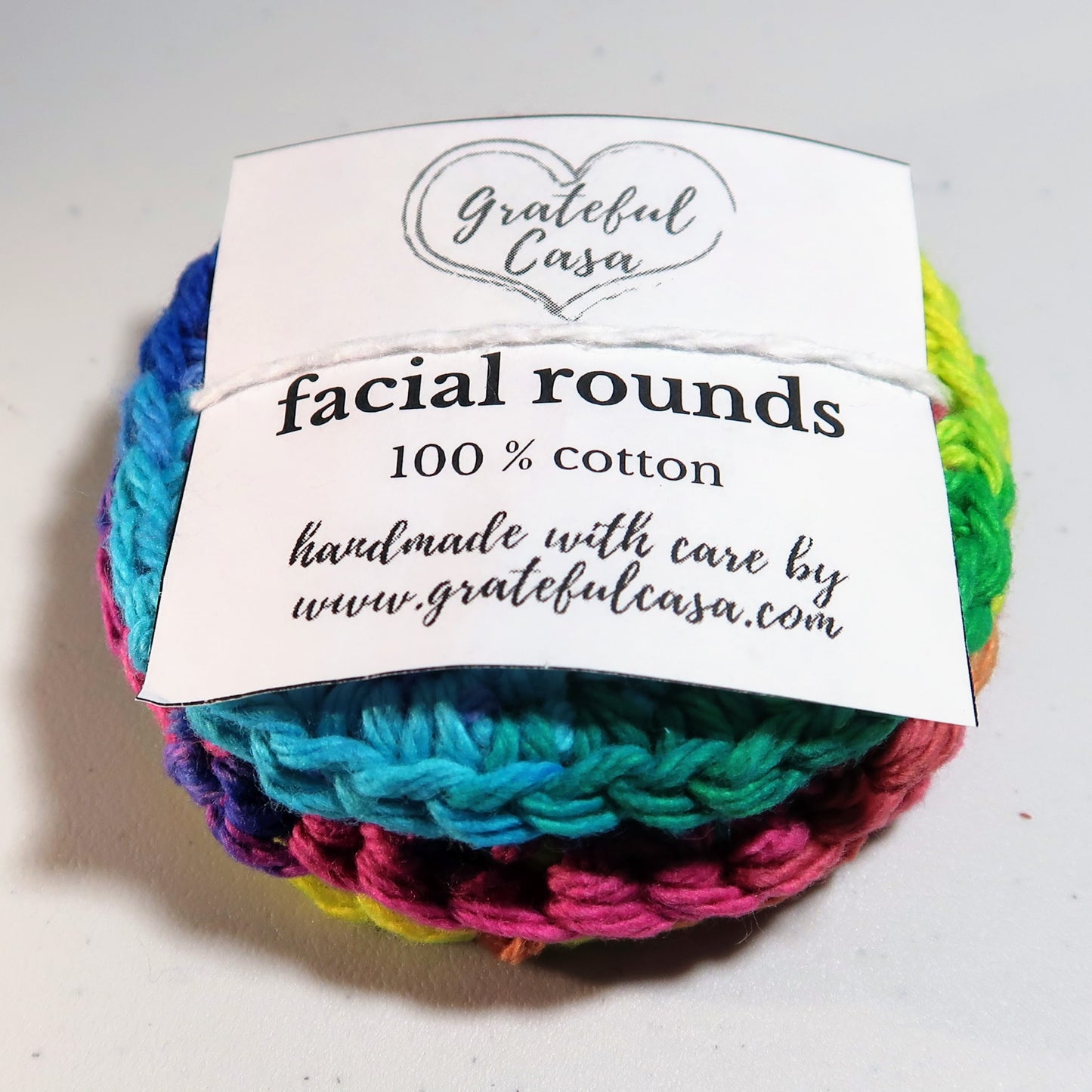 Crochet Facial Rounds - Grateful